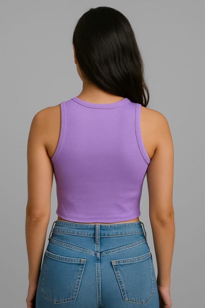 T-Bag Tank Top for Women – 2x2 Rib Solid Sleeveles - Image 3