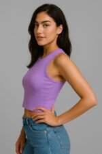 T-Bag Tank Top for Women – 2x2 Rib Solid Sleeveles - Image 7